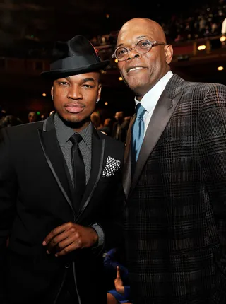 Samuel L. Jackson and Ne-Yo - Ne-Yo&nbsp; takes a flick with Image Award nominee Samuel L. Jackson. (Photo: Goodloe/PictureGroup)