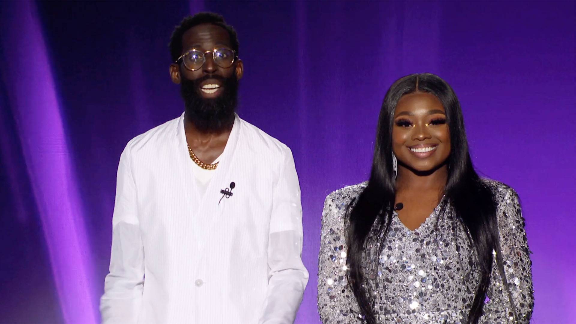 Tye Tribbett and Jekalyn Carr for the Stellar Awards 2021.