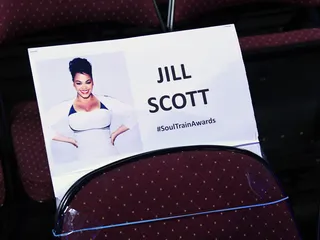 She's a Lady - Of course we had to put this year's Lady of Soul Award honoree&nbsp;Jill Scott&nbsp;in the premium front row seats.(Photo: Ethan Miller/Getty Images for BET)