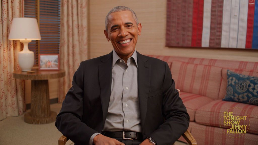 THE TONIGHT SHOW STARRING JIMMY FALLON -- Episode 1368A -- Pictured in this screengrab: President Barack Obama during an interview on December 4, 2020 -- (Photo By: NBC/NBCU Photo Bank via Getty Images)