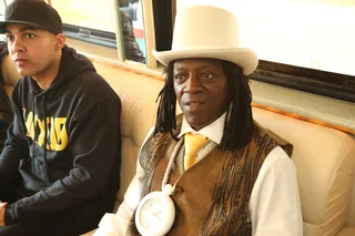 A Timely Journey - Legendary rapper Flavor Flav joined the ride to Selma from Atlanta.(Photo: Johnny Nunez/BET)