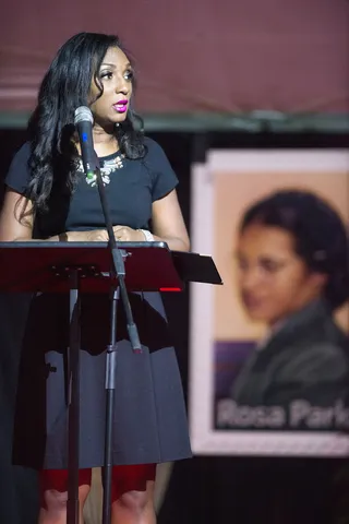 Moving Forward - Speakers continue to inspire the crowd at the gala.&nbsp;(Photo: Ty Wright for BET)