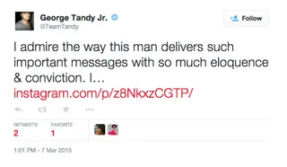 George Tandy Jr., @teamtandy - George Tandy Jr. is in complete awe of President Obama.&nbsp;   (Photo: George Tandy Jr. via Twitter)