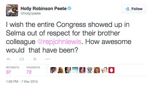 Holly Robinson Peete, @hollyrpeete - Holly Robinson&nbsp;Peete&nbsp;is correct; solidarity always helps with the push forward.   (Photo: Holly Robinson Peete via Twitter)
