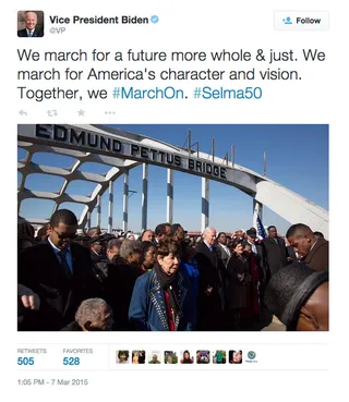 Joe Biden, @VP - The key word tweeted by Vice President Joe Biden is "together." Unite and move forward.&nbsp;  (Photo: Vice President Biden via Twitter)