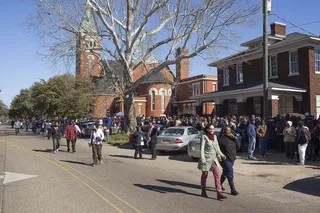 Crowd of Celebration - The crowd went on for blocks as attendees gathered to celebrate and reflect on the march.(Photo: Ty Wright for BET)