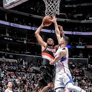 Liftoff - Go hard or go home —&nbsp;Nicolas Batum chose the former.(Photo: NBA via Instagram)