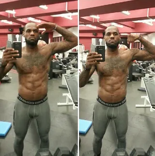 LeBron James - We think James deserves a trophy just for those abs.(Photo: LeBron James via Instagram)