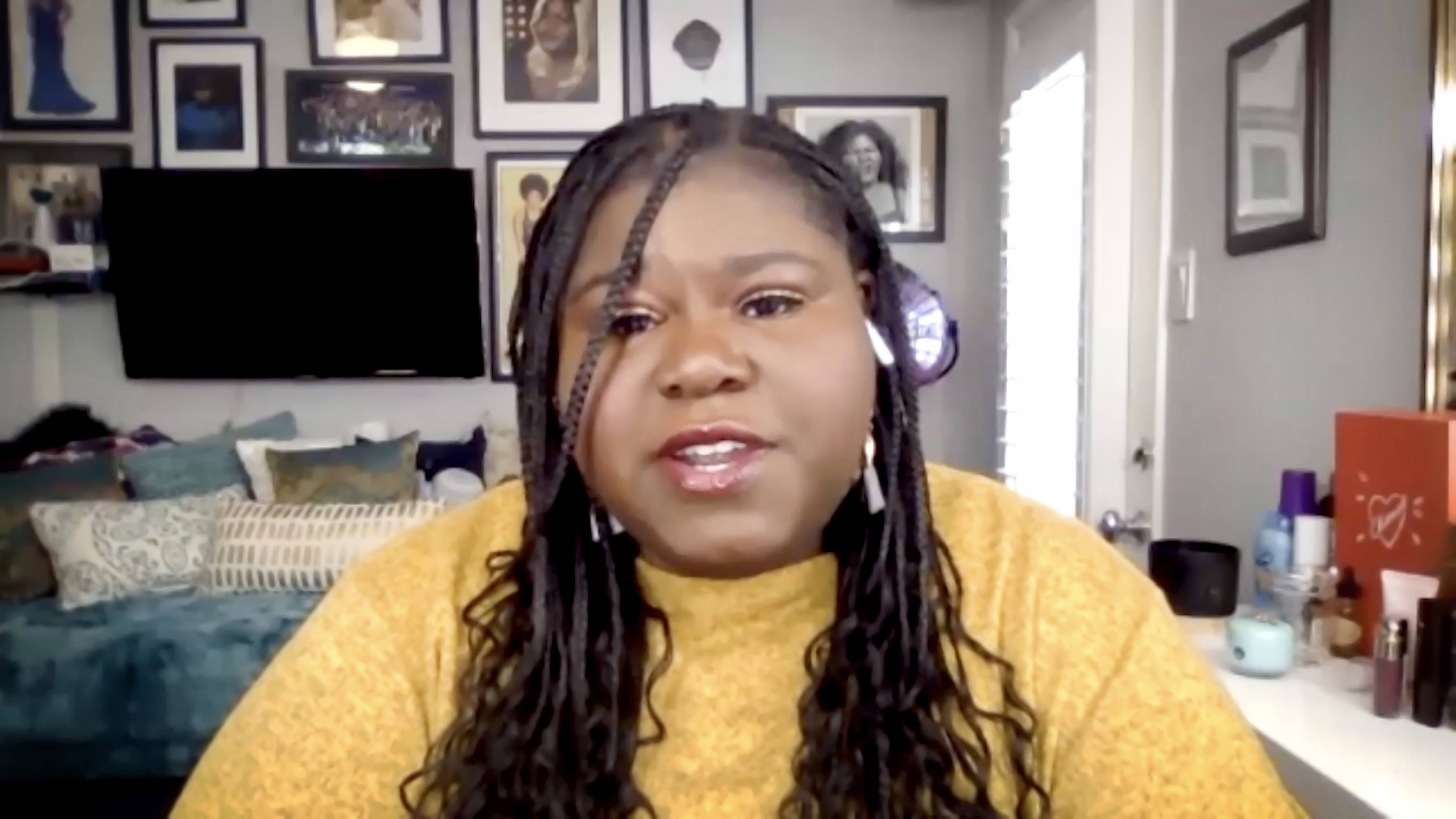 UNSPECIFIED - NOVEMBER 19: In this screengrab, Gabourey Sidibe speaks during the 2020 Media Access Awards Presented By Easterseals on November 19, 2020 in UNSPECIFIED, United States. (Photo by Getty Images/Getty Images for Easterseals)