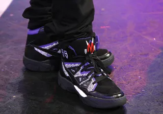 Adidas Mutombo - Adidas Mutombo – Black/Purple(Photo: Bennett Raglin/BET/Getty Images for BET)