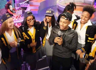 The In Crowd - Bow Wow huddles around the livest audience. (Photo: Bennett Raglin/BET/Getty Images for BET)