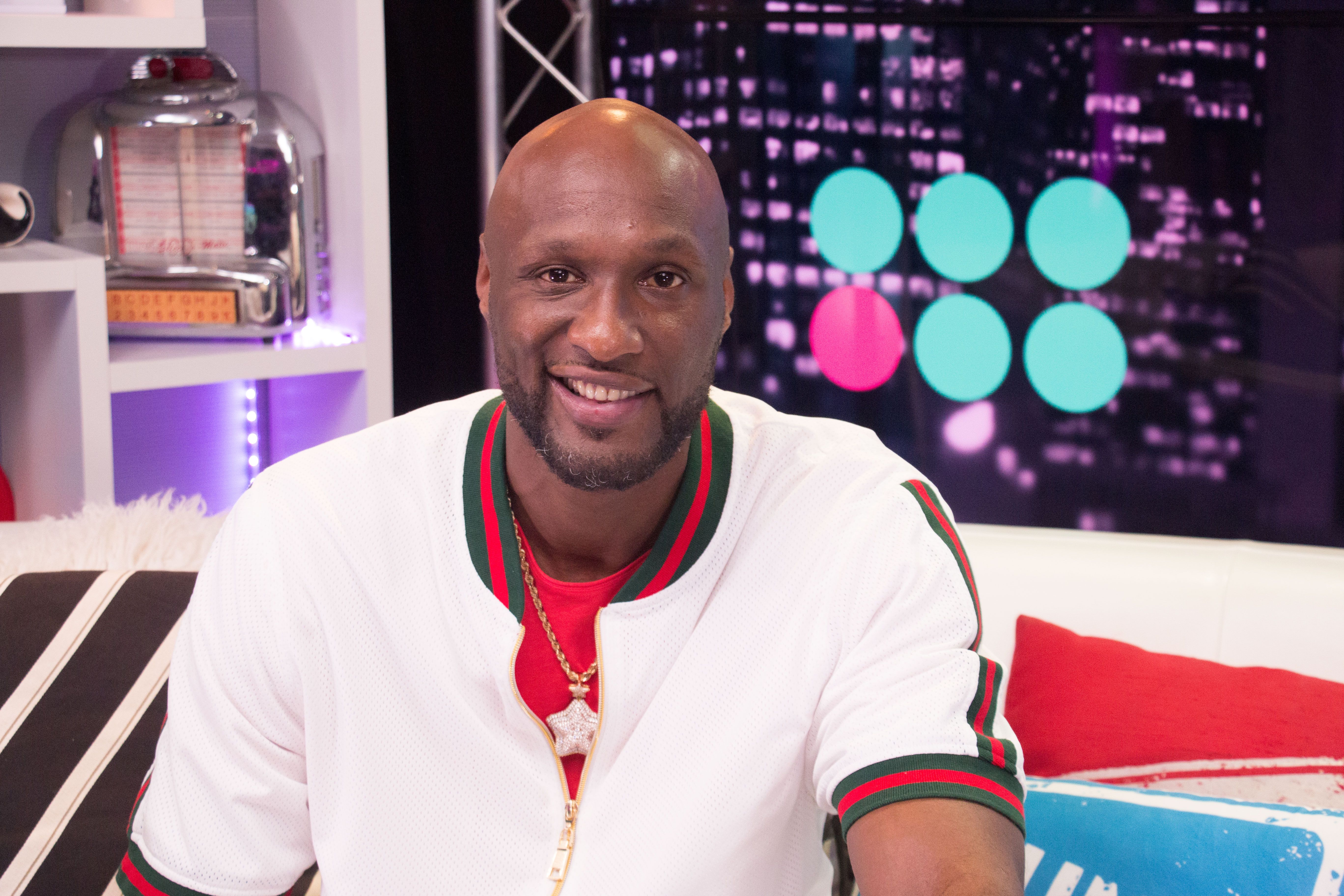 LOS ANGELES, CALIFORNIA - SEPTEMBER 11: (EXCLUSIVE COVERAGE) Lamar Odom visits the Young Hollywood Studio on September 11, 2019 in Los Angeles, California. (Photo by Mary Clavering/Young Hollywood/Getty Images)