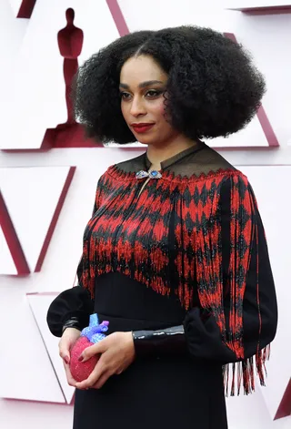 Celeste Waite - Celeste Waite turned heads with her stunning afro.&nbsp; (Photo by Chris Pizzelo-Pool/Getty Images)