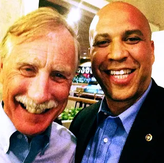 Sen. Angus King (I-Maine) - “A true gentleman and valued source of wisdom for me in the Senate.”  (Photo: Cory Booker via Instagram)