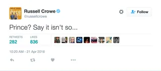 Russell Crowe - The Osar winning actor didn't want to believe the truth.(Photo: Russell Crowe via Twitter)