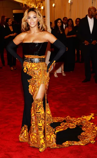 By Her Side - Beyonce turned out this year's Costume Institute Gala for the PUNK: Chaos to Couture exhibit at the MET. If you were paying attention you'd see that Ty was by her side the entire night. (Photo: Dimitrios Kambouris/Getty Images)