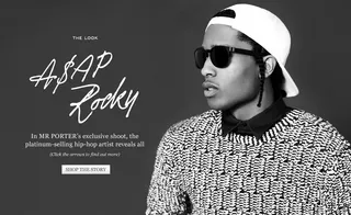 Threads - The online retailer decided to grace its online pages with Rocky sporting some dapper threads. 2013 was a good year for the rapper/model.(Photo: Mr. Porter)