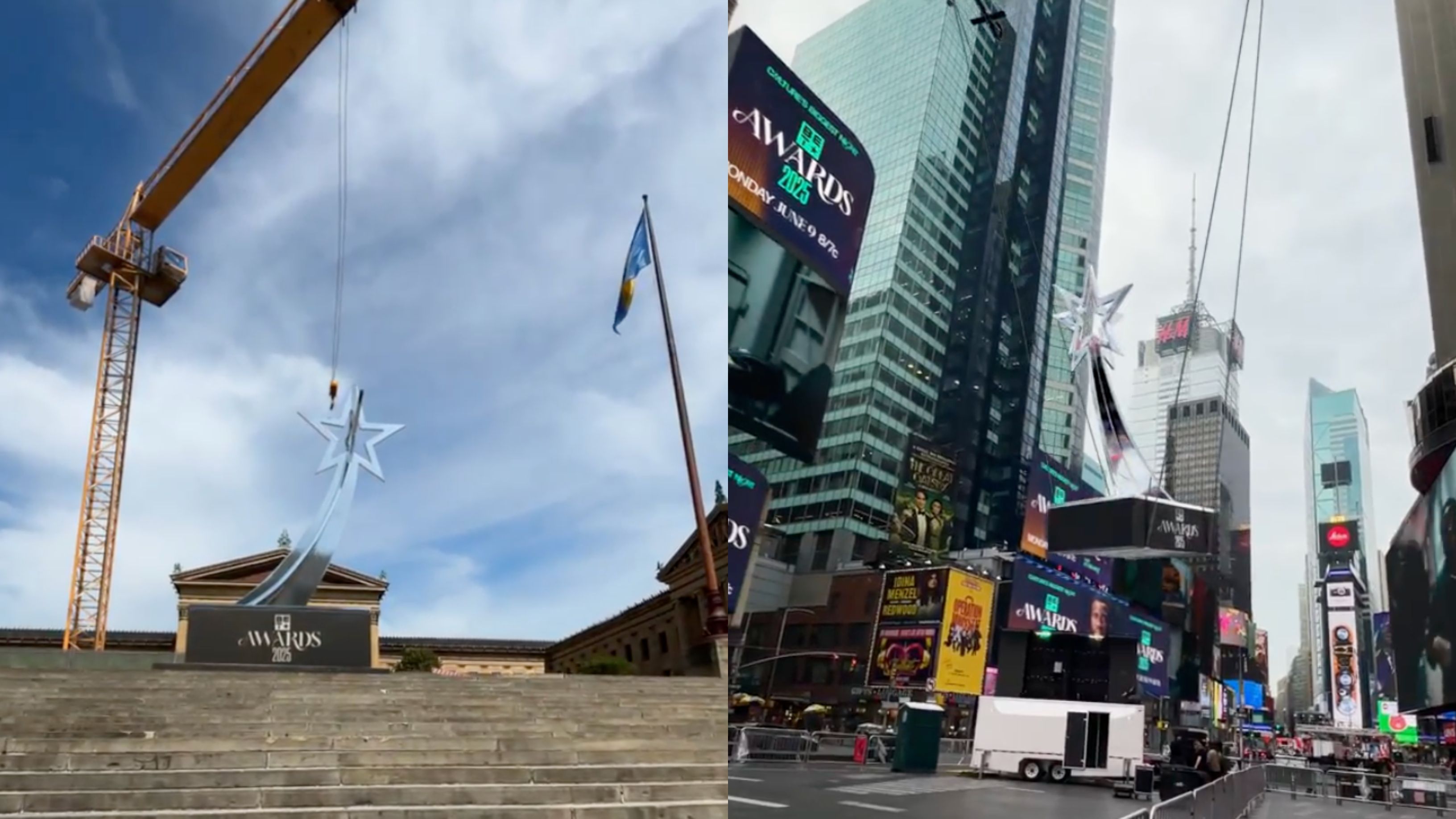 CGI Meets Culture: The BET Awards Statue Takes Over Times Square & The 'Rocky' Steps in Philly