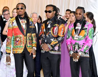 Migos on the red carpet at the 2018 Met Gala.