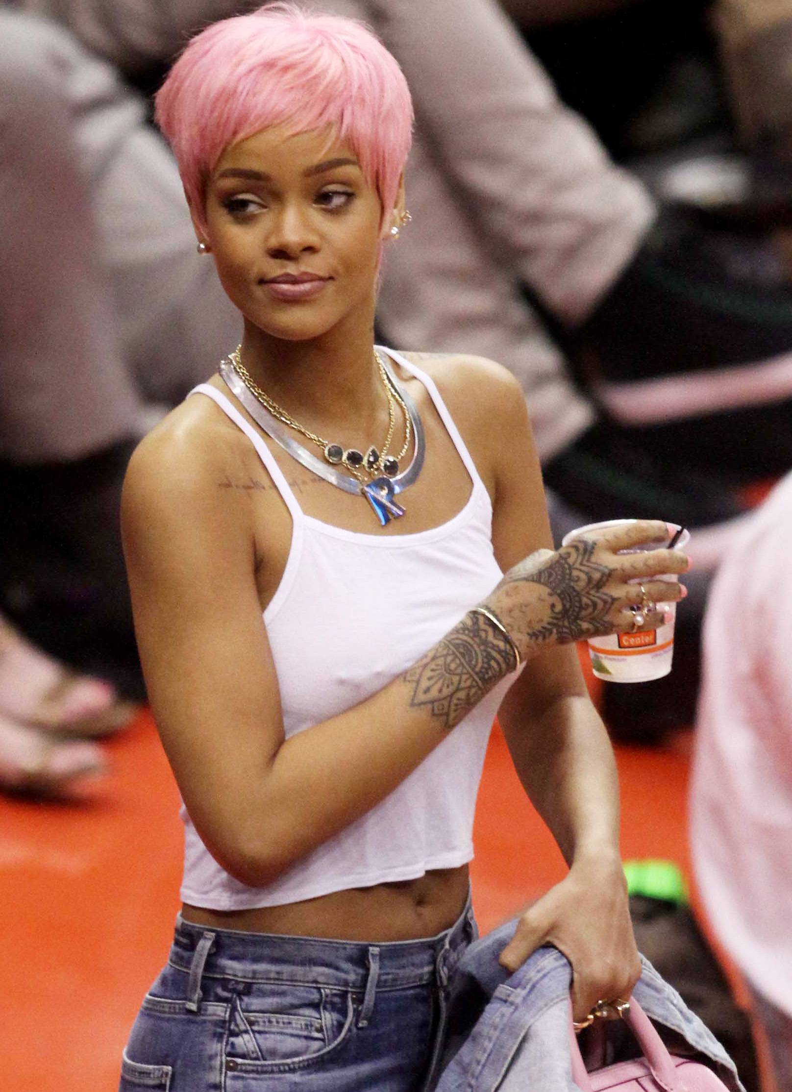 Rih in Pink Image 1 from The Buzz Rihanna s New Do Trey Songz Addresses August Alsina Beef and More. BET