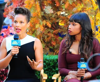 Jennifer Hudson - Was it something she said? J-Hud casts a serious glance in Alicia Keys's direction while the singers promote The Inevitable Defeat of Mister &amp; Pete.  (Photo: Raymond Hall/FilmMagic/Getty Images)