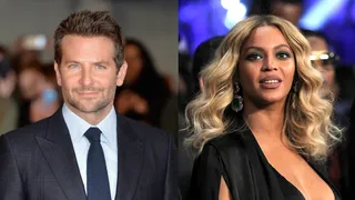 According to Bradley Cooper, Beyoncé isn’t confirmed to appear in A Star Is Born: - “Just a rumor… I would be honored obviously to work with her in any capacity.”(Photos from left: Anthony Harvey/Getty Images, Brekken/Getty Images)