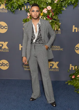 Ryan Jamaal Swain in Tommy X Zendaya - Ryan Jamaal Swain arrives at the Walt Disney Television Emmy Party. (Photo: Gregg DeGuire/Getty Images)