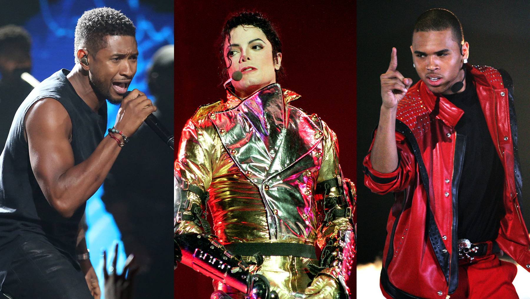 Michael Jackson, Usher, Chris Brown