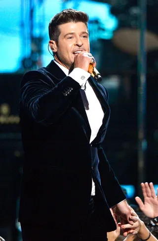 "Whatever I Want" - On this upbeat track Robin takes a break from the ballads and torch songs to party with his darling Paula... in his mind. Pianos and acoustic guitars give way to dance-music keys.&nbsp;  (Photo: Kevork Djansezian/Getty Images)