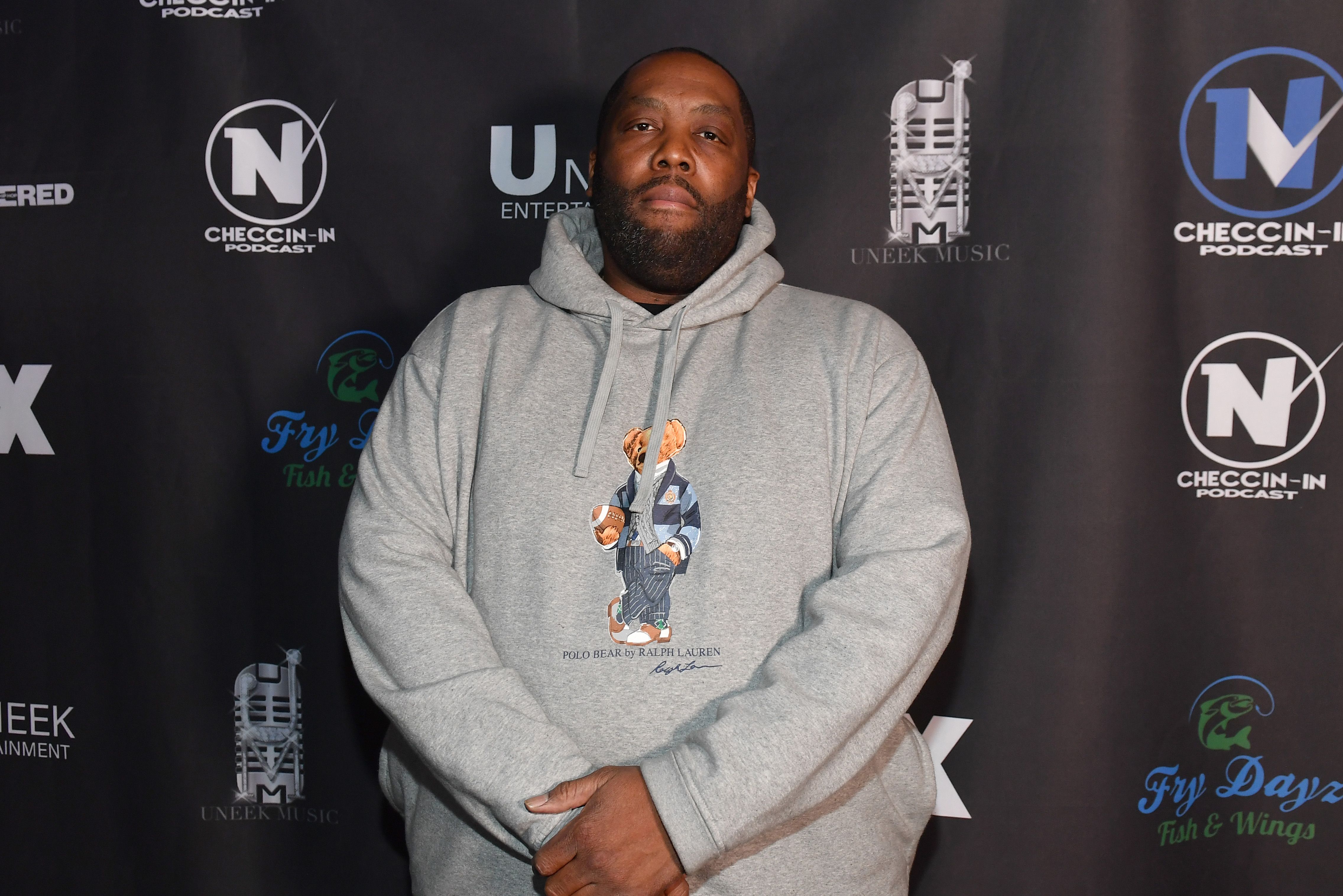 ATLANTA, GEORGIA - FEBRUARY 08:  Rapper Killer Mike attends "Hip Hop Uncovered" Atlanta Premiere at Oak Atlanta on February 08, 2021 in Atlanta, Georgia. (Photo by Paras Griffin/Getty Images)