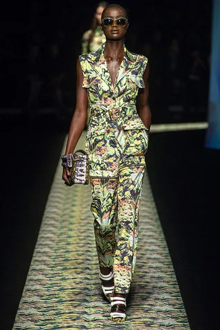 Kenzo - Utility gear blasted with exotic prints is what Humberto Leon and Carol Lim cooked up for the line’s Japanese Jungle themed collection.&nbsp;(Photo: Kenzo)