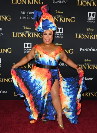 Patrick Starrr - YouTube star Patrick Starrr brought the rainbow with a fabulous multi-color dress and matching headpiece. (Photo: Jon Kopaloff/FilmMagic)