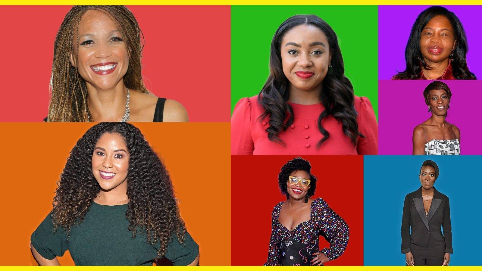 (L-R) Melissa Harris-Perry, Lindsay Peoples Wagner, Nekesa Mumbi Moody, Dawn Davis, Nikki Ogunnaike,  Jessica Cruel,  Arianna Davis.