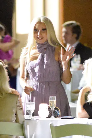 Lady Gaga - Just this March the singer played bridesmaid in the wedding of her longtime friend Arianne Torres-Schneider. For the NOLA nuptials she sported a lilac gown and during the reception&nbsp;performed her hit song “You and I.”  (Photo: INFphoto.com)