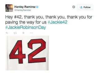 Hanley Ramirez @HanleyRamirez - Gratitude felt.(Photo: Hanley Ramirez via Twitter)