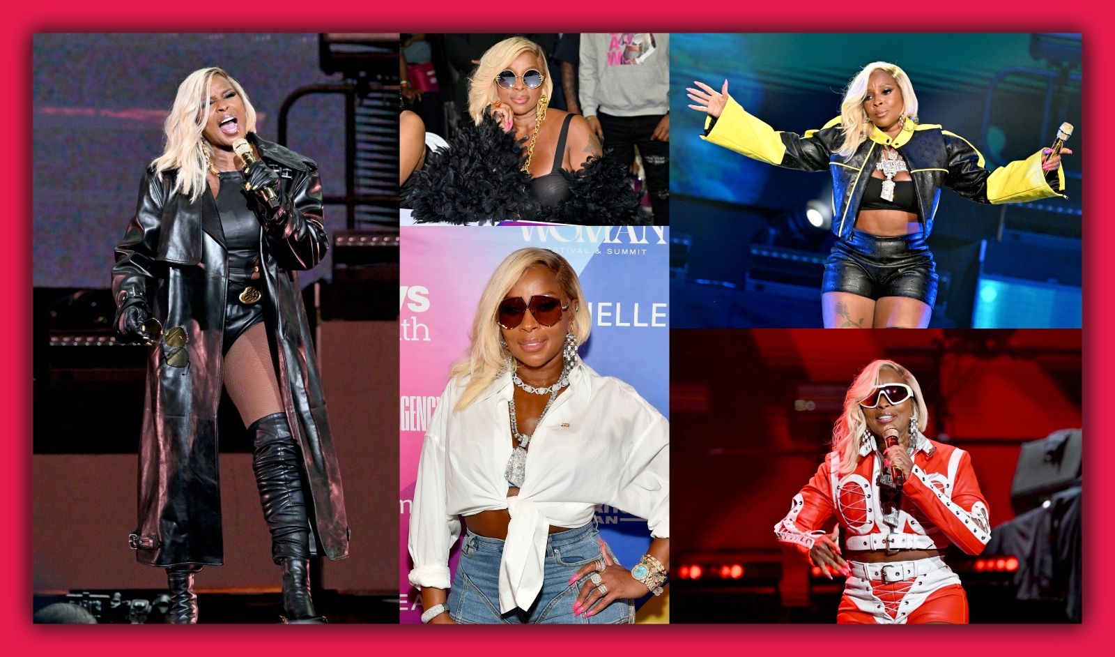 Mary J Blige attends the Strength of a Woman's MJB “Celebrating Hip Hop 50” Concert 