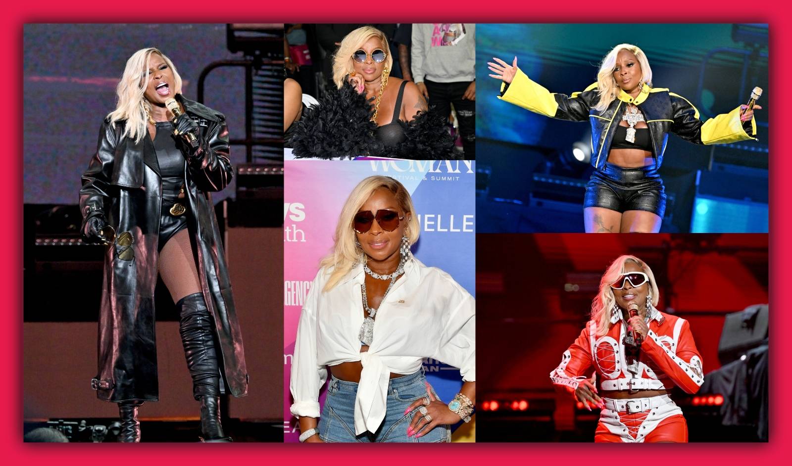 Mary J Blige attends the Strength of a Woman's MJB “Celebrating Hip Hop 50” Concert 