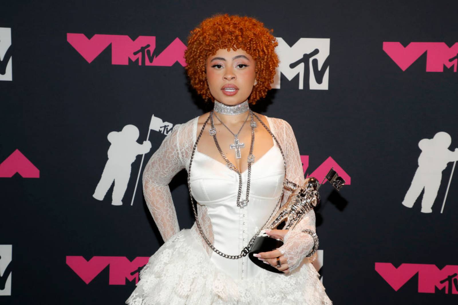 Ice Spice attends the 2023 Video Music Awards at Prudential Center on September 12, 2023 in Newark, New Jersey. (Photo by Astrid Stawiarz/Getty Images for MTV)