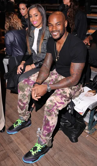 Fashion and Sports - Skylar Diggins and model Tyson Beckford attend the En 1 Noir fashion show during Mercedes-Benz Fashion Week Fall 2014 at Park Avenue Armory in New York City. (Photo: Stephen Lovekin/Getty Images)