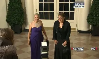 Rep. Karen Bass (right) and Barbara Jordan - (Photo: C-SPAN)