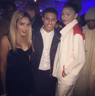 Angela Simmons @angelasimmons - Young and fashionable! Diggy Simmons and Disney star/singer Zendaya were caught hitting up Angela Simmons's show for her line Angela I Am during NYFW.(Photo: Angela Simmons via Instagram)