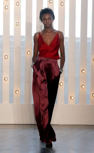 Jenny Packham - This red-on-red look is so romantic. We’re definitely adding it to our Valentine’s Day style inspiration board.(Photo: Jemal Countess/Getty Images for TRESemme)