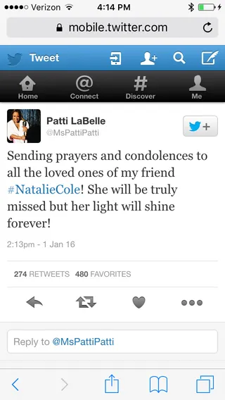 Patti LaBelle - (Photo: Patti LaBelle via Twitter)