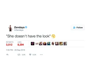 Zendaya - How can you even take him seriously?(Photo: Zendaya via Twitter)