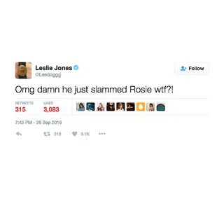 Leslie Jones - Below the belt for no reason.(Photo: Leslie Jones via Twitter)