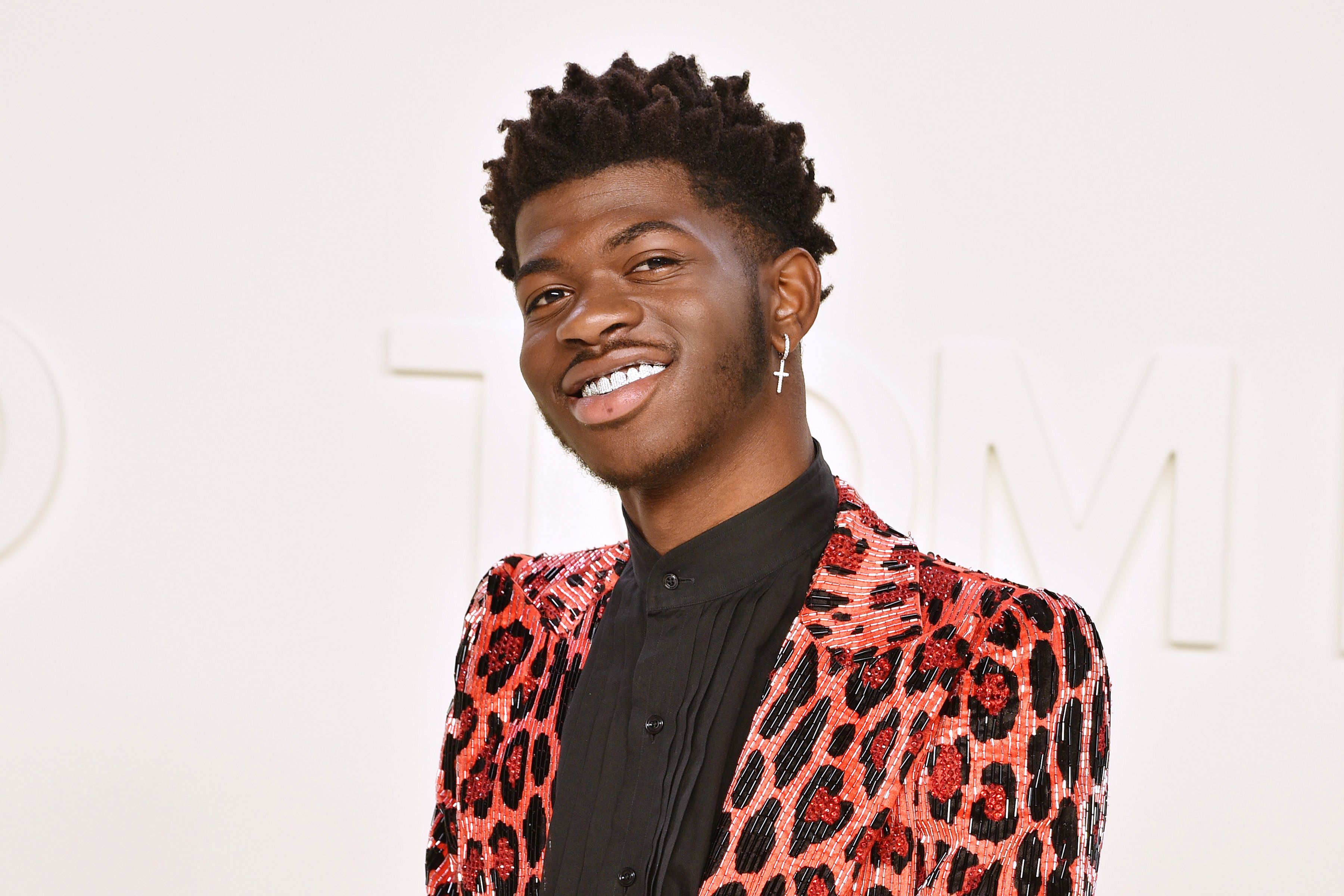 LOS ANGELES, CALIFORNIA - FEBRUARY 07: Lil Nas X attends the Tom Ford AW/20 Fashion Show at Milk Studios on February 07, 2020 in Los Angeles, California. (Photo by David Crotty/Patrick McMullan via Getty Images)