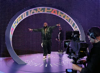 The Bawse - Rick Ross steps out on the 106 stage. (Photo: Bennett Raglin/BET/Getty Images for BET)