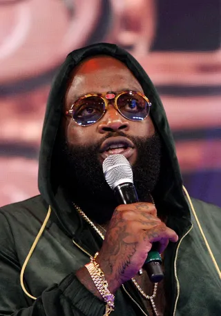 Listen to Him - Rick Ross talks on 106. (Photo: Bennett Raglin/BET/Getty Images for BET)