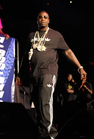 Gucci Mane @gucci1017 - Tweet: &quot;Rozay join list. Police a-- n---a.&quot;(Photo: Paras Griffin /Landov)