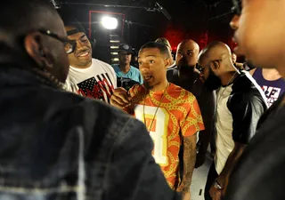 It's On! - Bow Wow is caught in the Ultimate Freestyle Friday battle on 106. (Photo: John Ricard / BET)